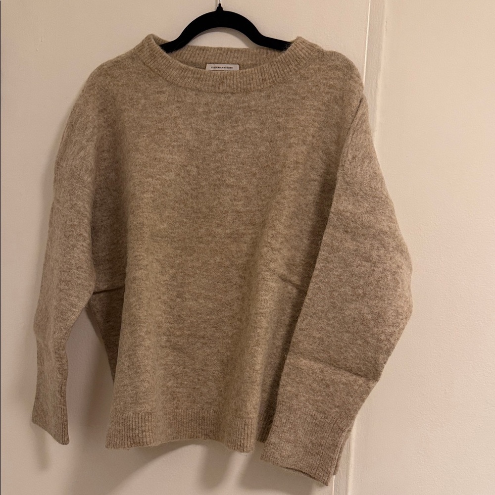 Cozy Beige Crew Neck Sweater